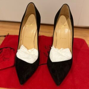 LOUBOUTIN Black Suede Pumps